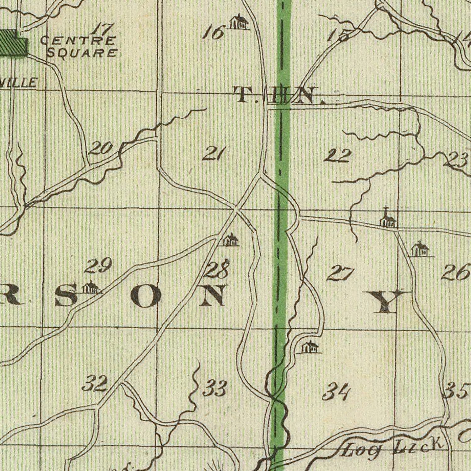 Vintage Map of Switzerland County, Indiana 1876