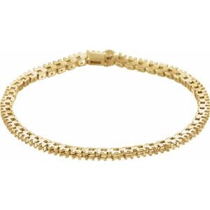 14K Yellow Gold 2.2 mm Round Line 7" Bracelet Mounting