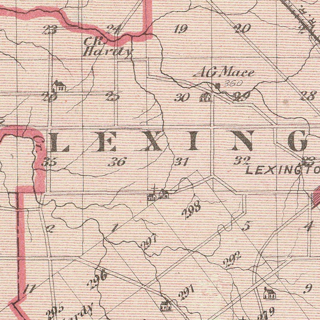 Vintage Map of Scott County, Indiana 1876