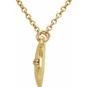 14K Yellow Gold .025 CTW Natural Diamond Circle 16" Necklace
