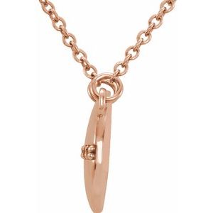 14K Rose Gold .025 CTW Natural Diamond Circle 16" Necklace