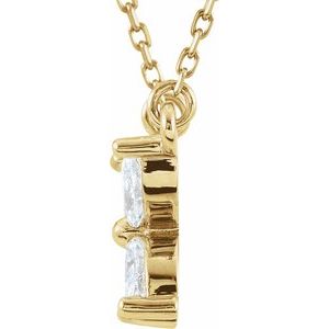 14K Yellow Gold 1/2 CTW Natural Diamond Floral 16" Necklac