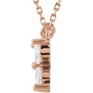 14K Rose Gold 1/2 CTW Natural Diamond Floral 16" Necklace
