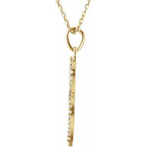 14K Yellow Gold 1/6 CTW Natural Diamond 16" Necklace