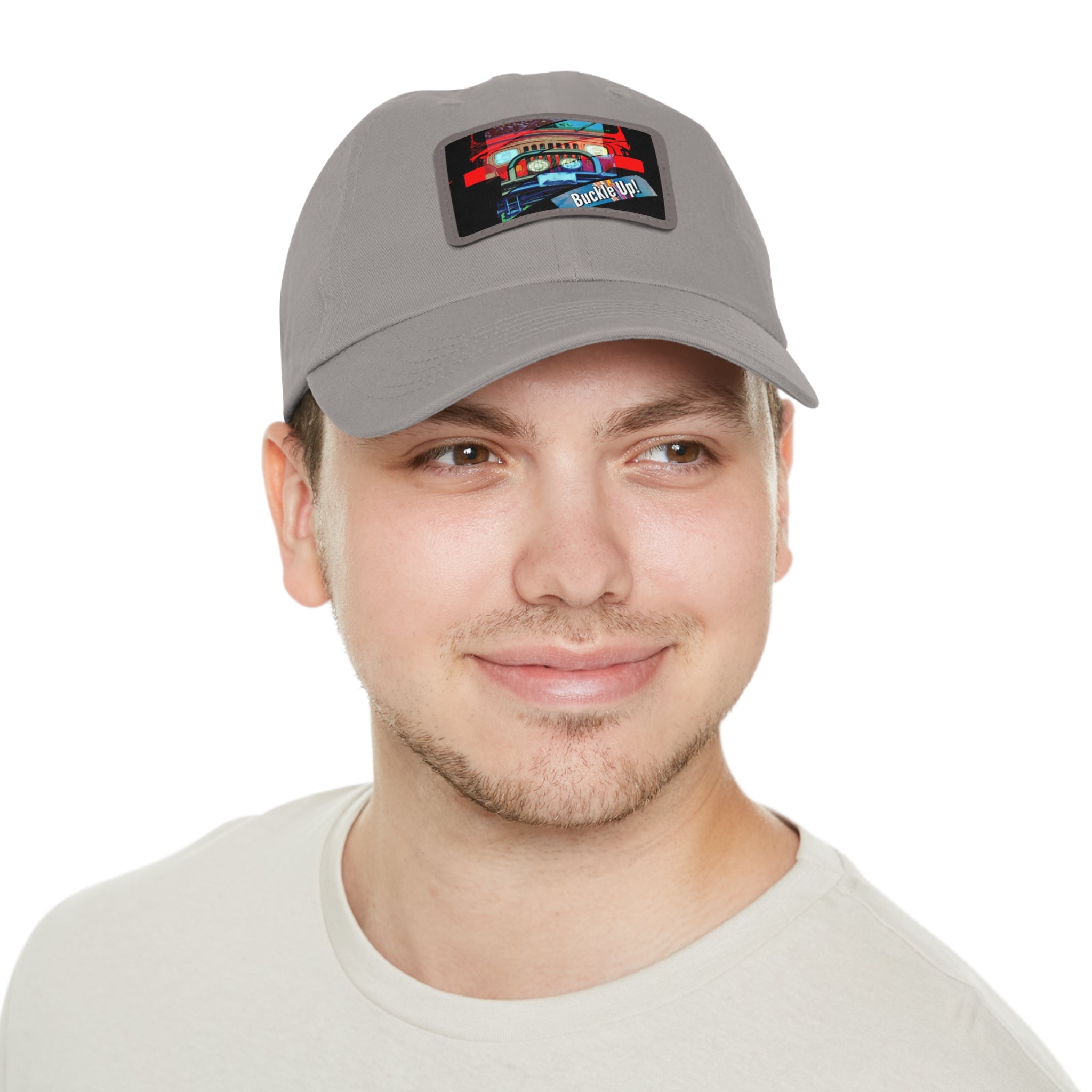 Buckle Up!  4 Wheel Drive Hat with Rectangle Leather Patch