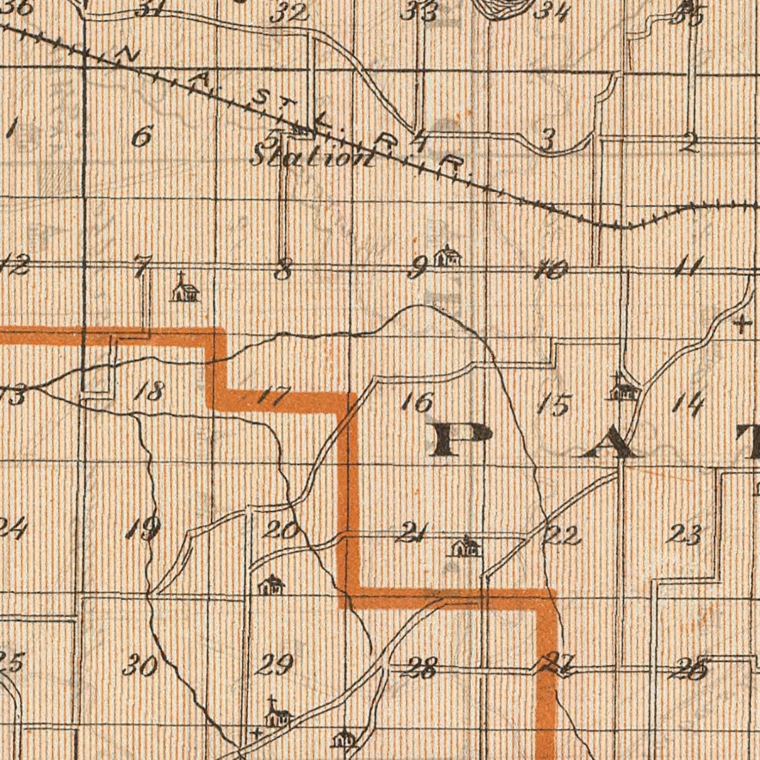 Vintage Map of Gibson County, Indiana 1876