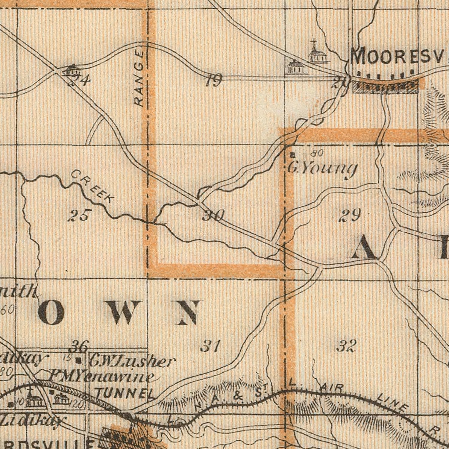 Vintage Map of Floyd County, Indiana 1876