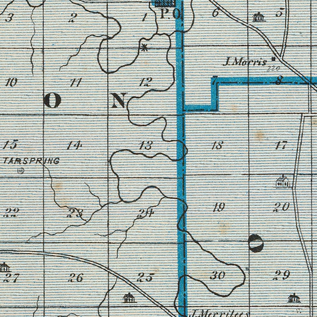 Vintage Map of Crawford County, Indiana 1876