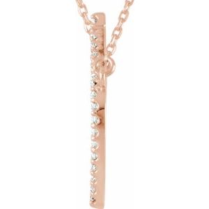 14K Rose Gold 1/5 CTW Natural Diamond Apple 16" Necklace