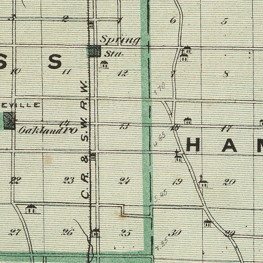 Vintage Map of Spencer County, Indiana 1876