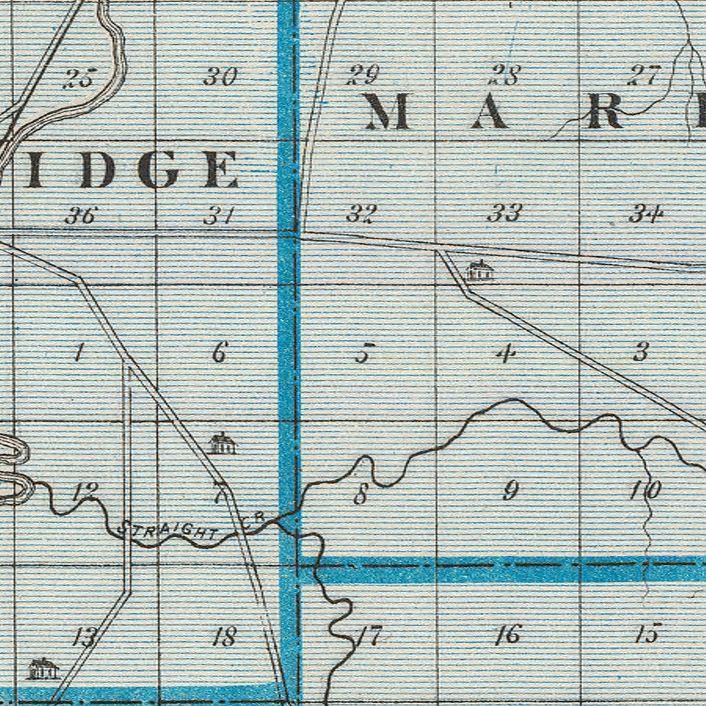 Vintage Map of Dubois County, Indiana 1876