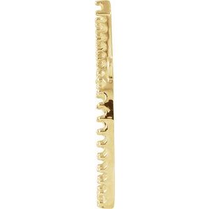 14K Yellow Gold Accented Petite Apple Necklace Center