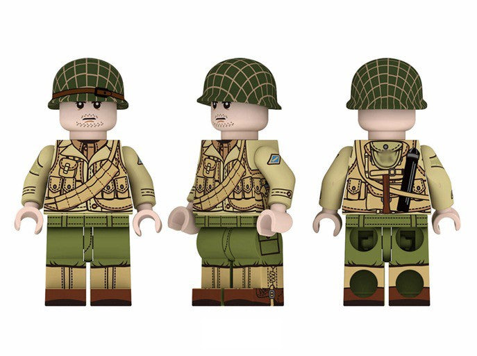WWII - U.S. Army Set - 6 Man Squad - Mil-Blox