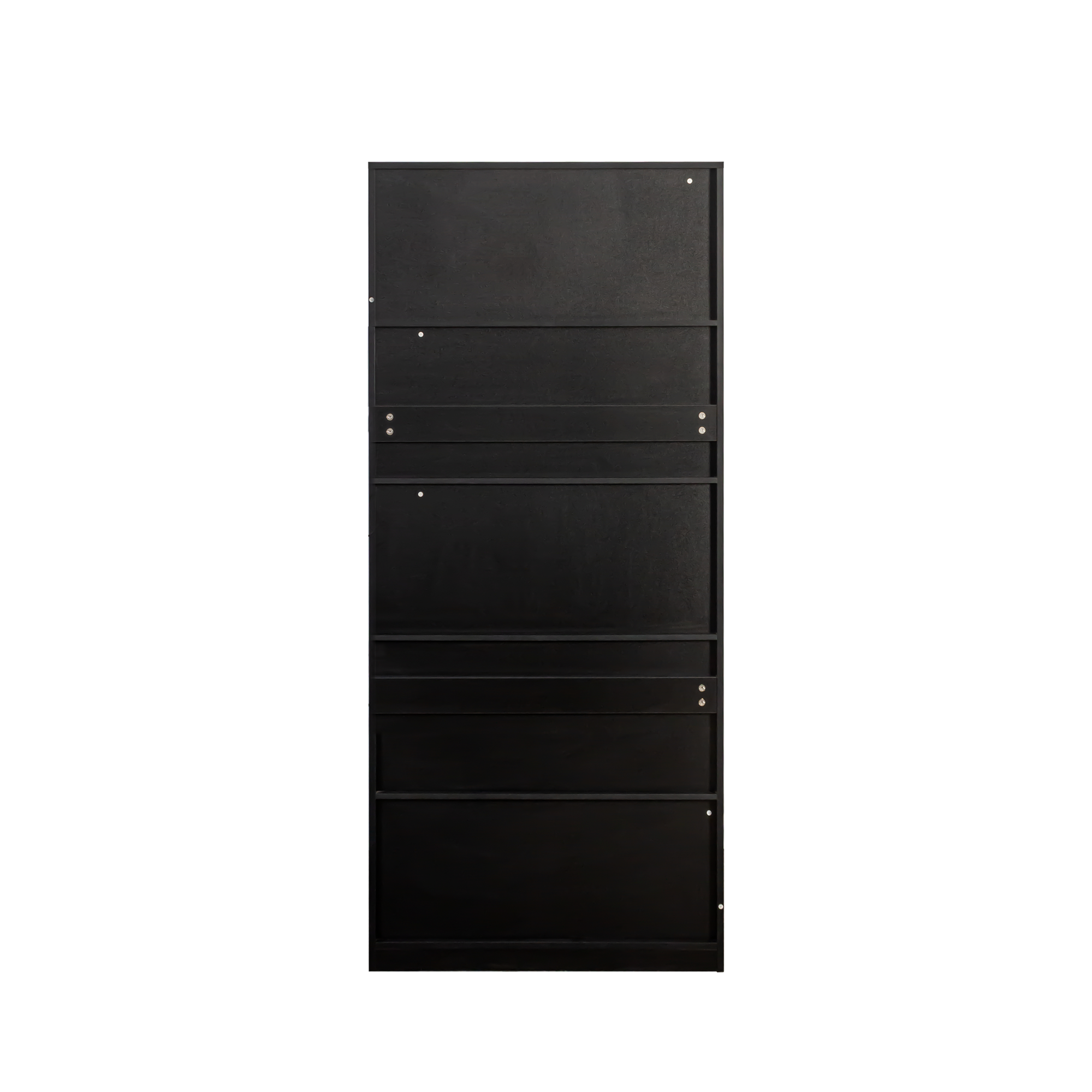 Display Cabinet with Glass Doors, Curio Storage Cabinet with 2-Drawer, Bookcase with LED Lights, Black