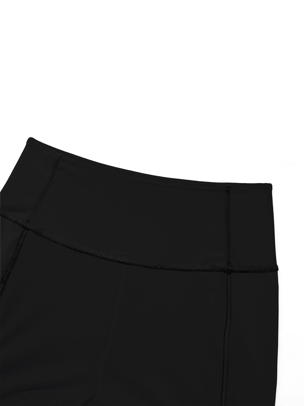 Cute Black Puppy Women's Knee-Length Swim Shorts (Front Printing)