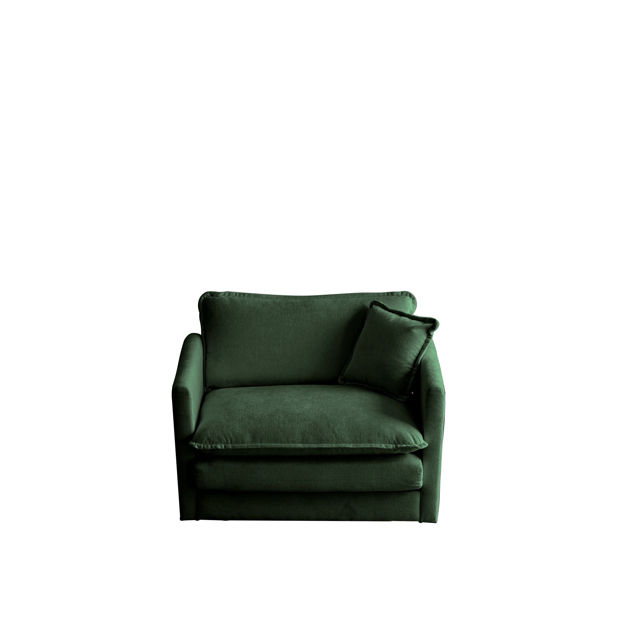 2-Piece Upholstered Sofa, Living Room Sectional Sofa Set Modern Sofa Couches Set , Deep Seat Sofa for Living Room Apartment, 1+3 Seat Green Chenille