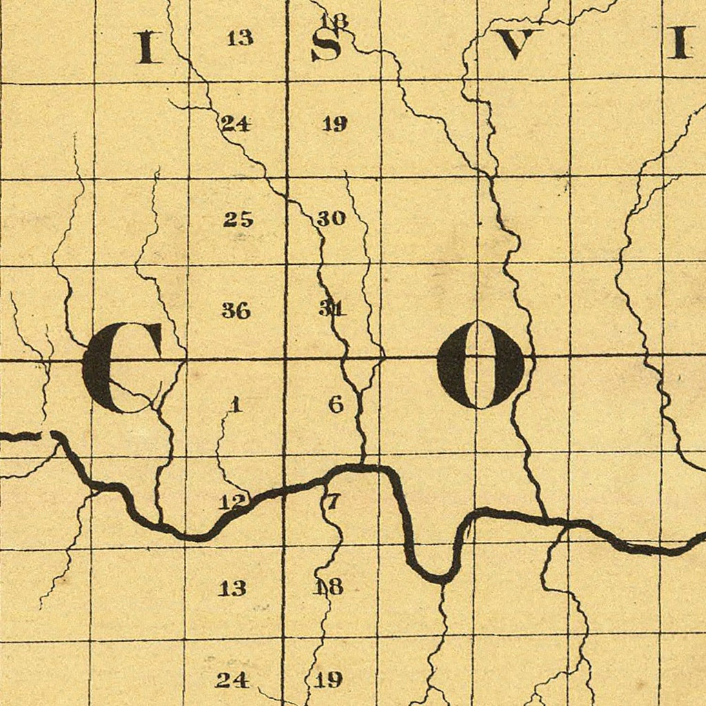 Vintage Map of Oscoda County, Michigan 1873