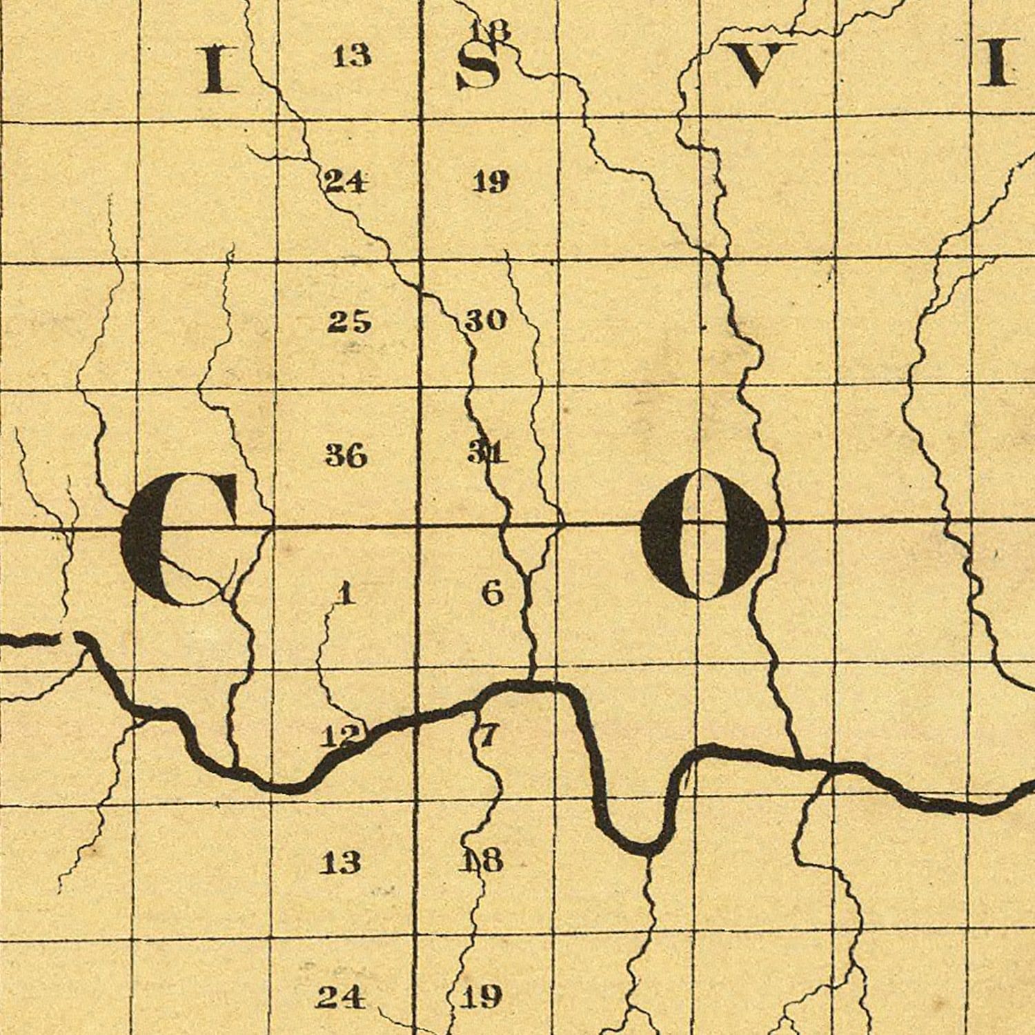 Vintage Map of Oscoda County, Michigan 1873