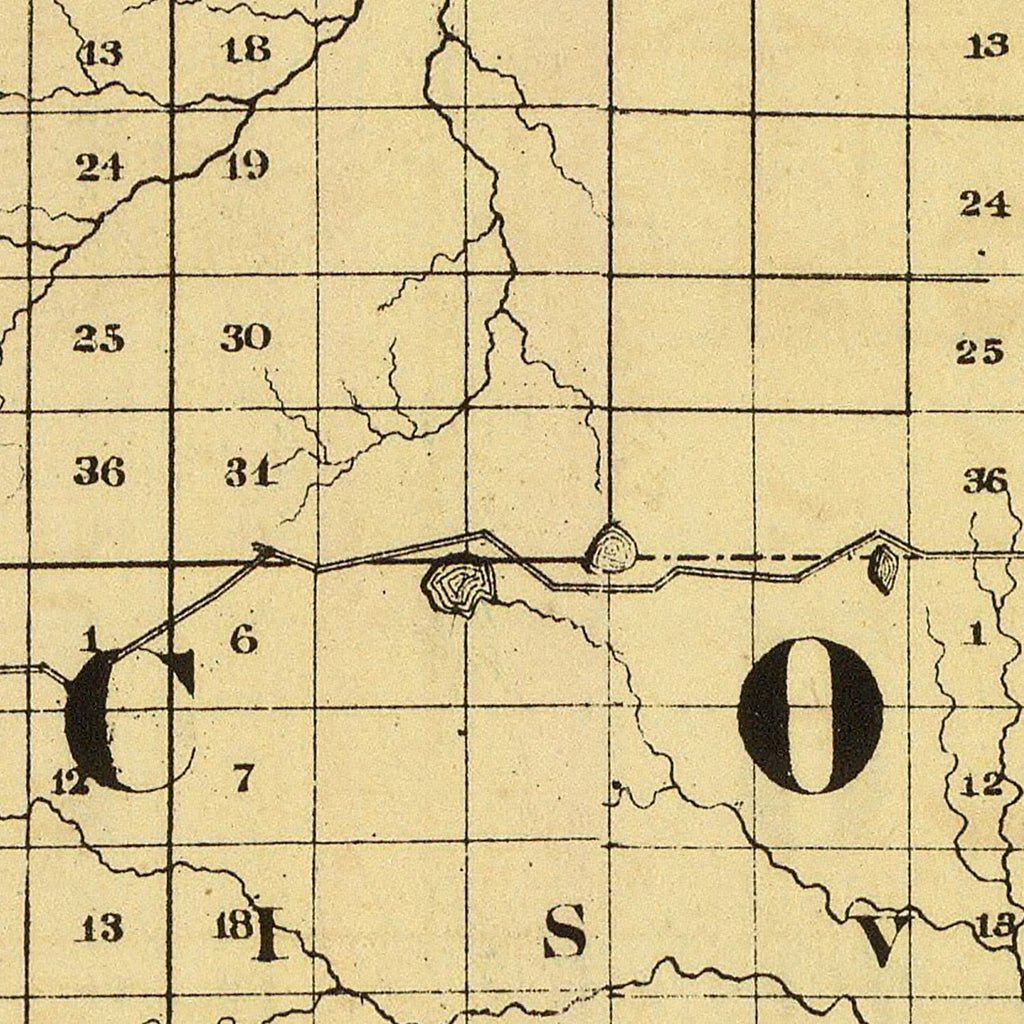 Vintage Map of Alcona County, Michigan 1873