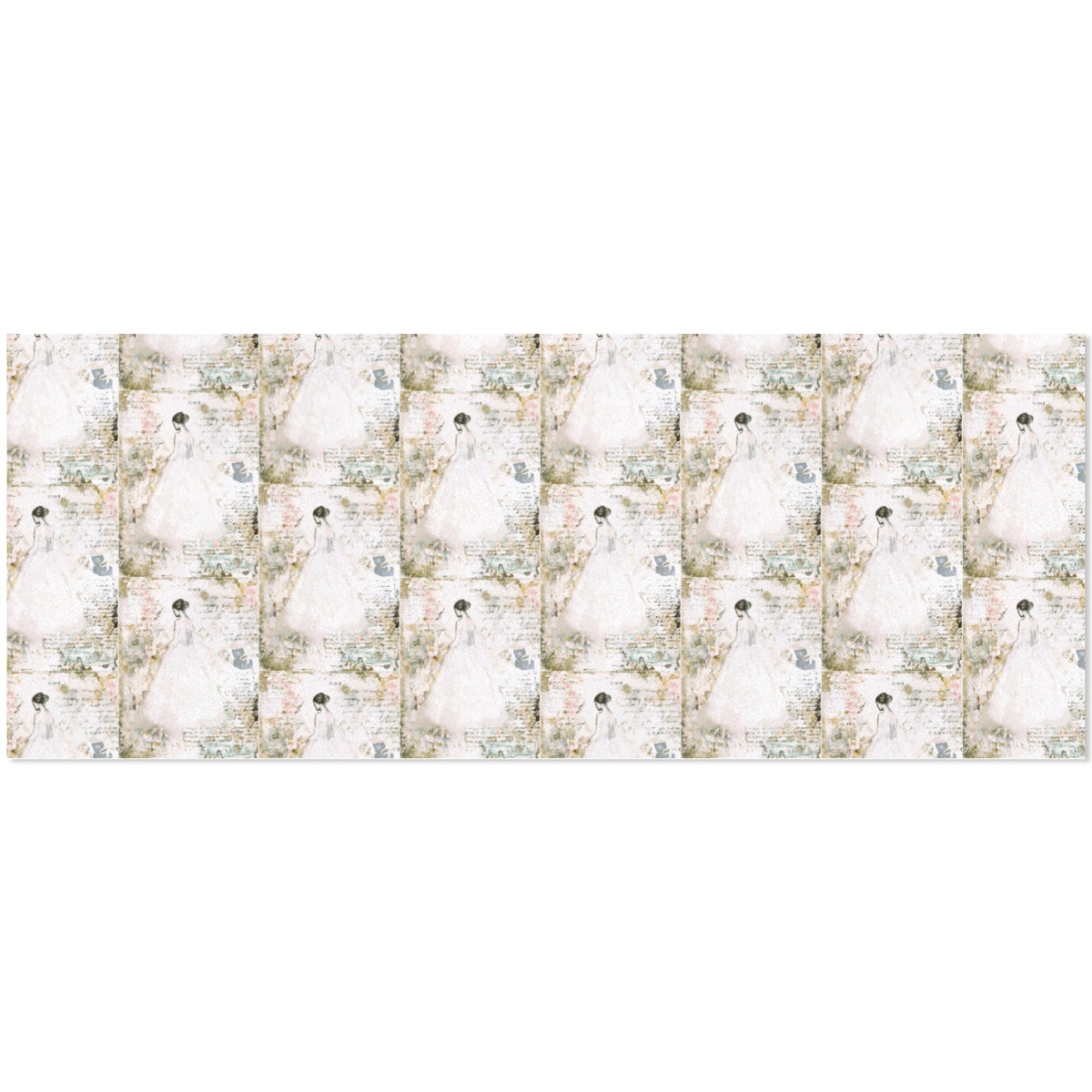 Vintage Bride Wedding Custom Gift Wrapping Paper - 58"x 23" (Made in USA)