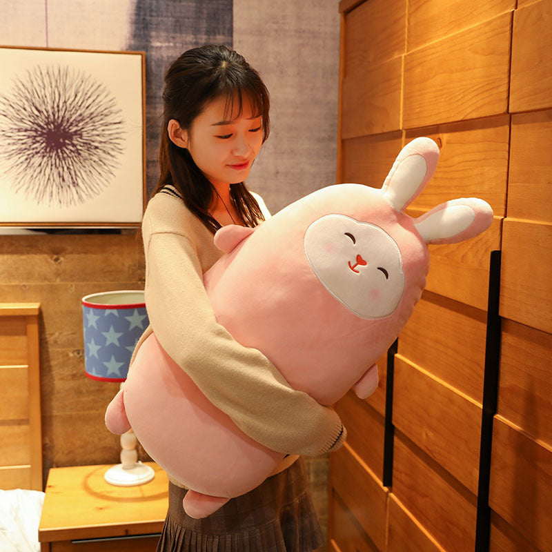 Plush Rabbit Pillow – Soft Stuffed Bunny Doll