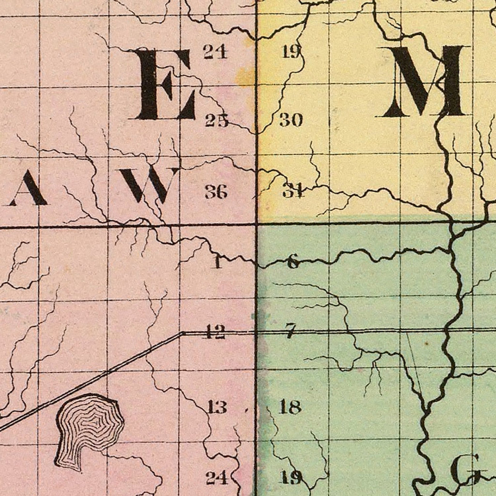 Vintage Map of Ogemaw County, Michigan 1873