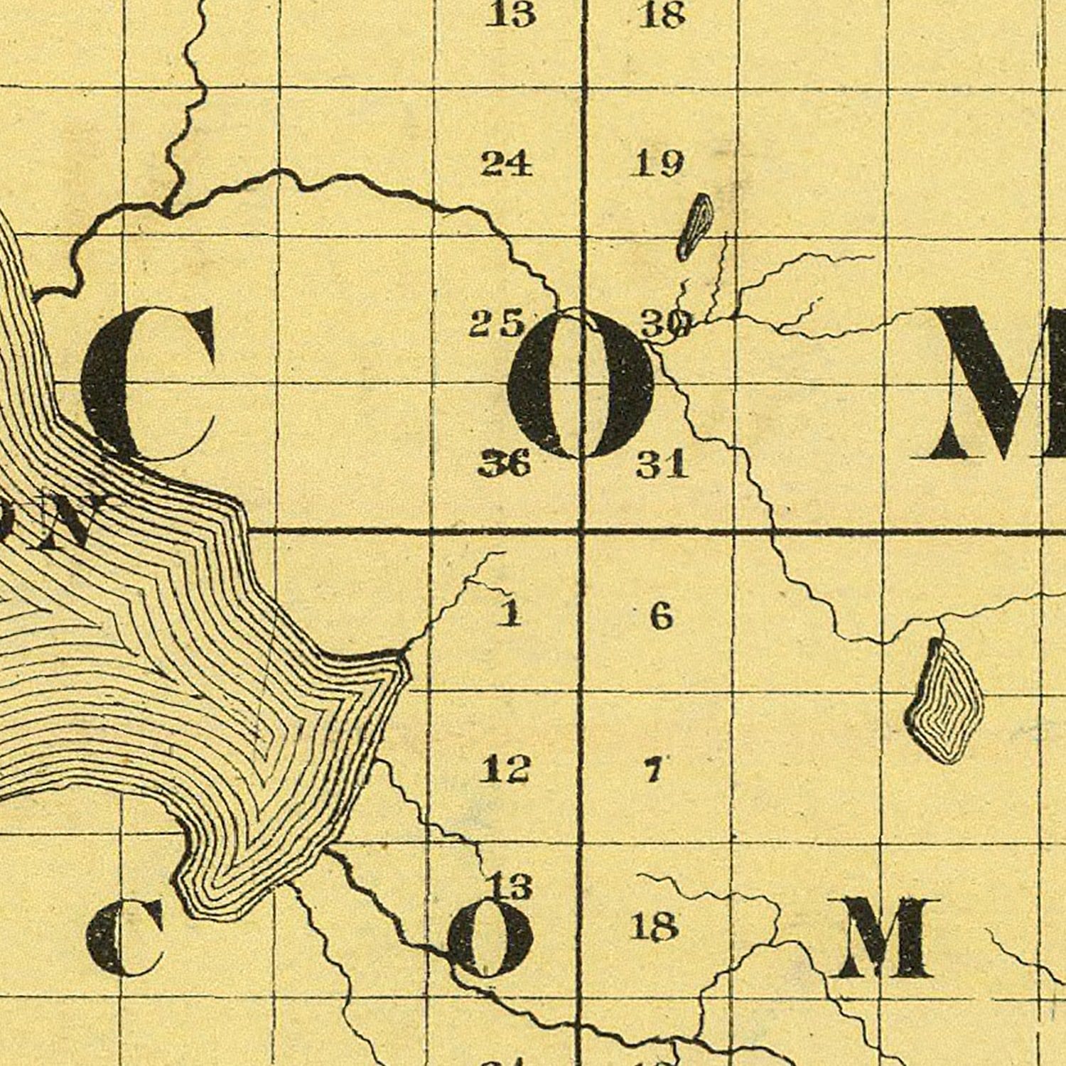 Vintage Map of Roscommon County, Michigan 1873