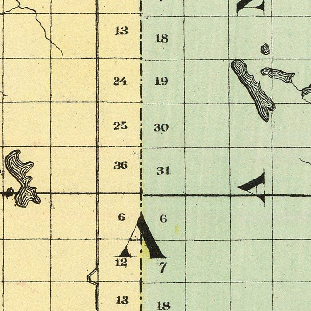 Vintage Map of Clare County, Michigan 1873