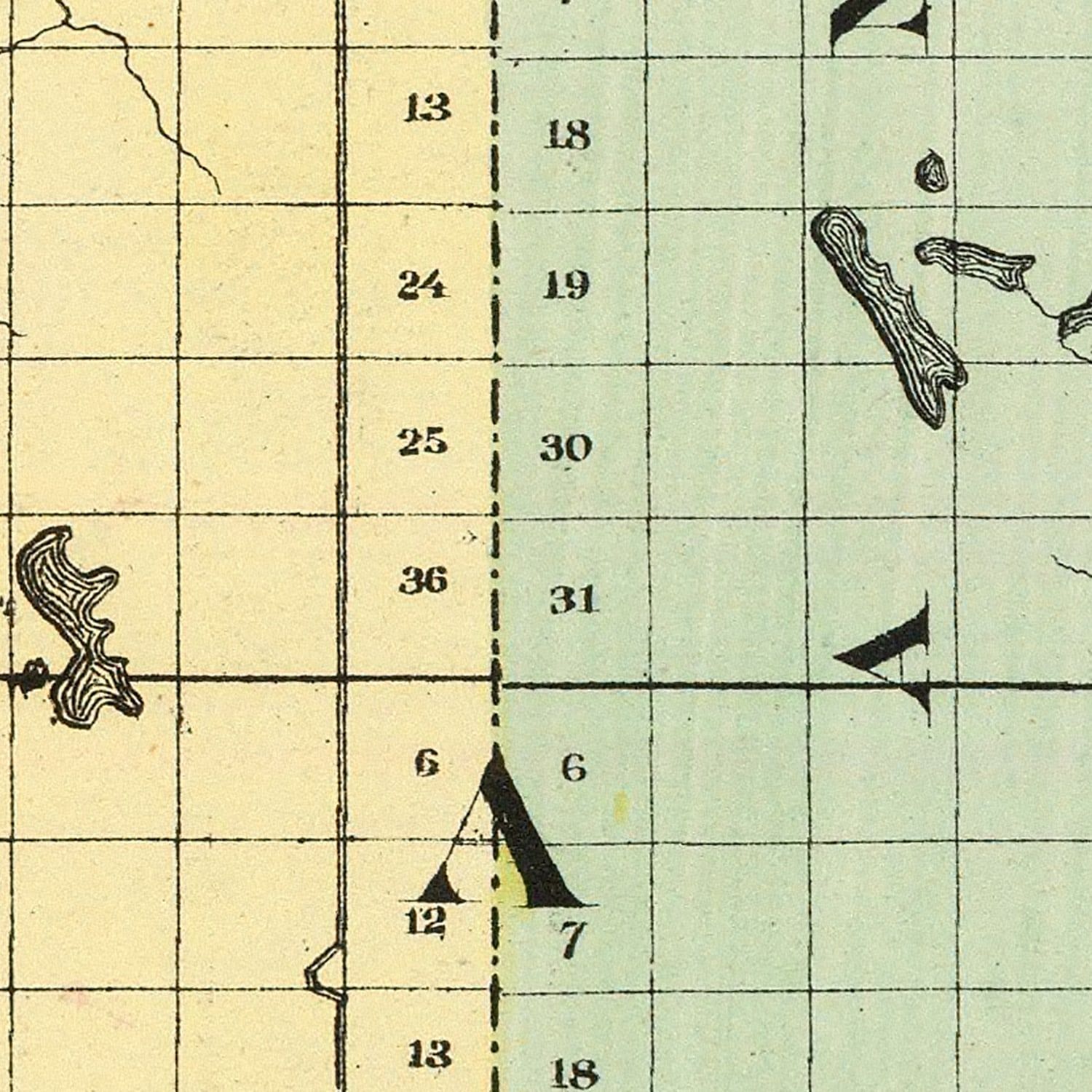 Vintage Map of Clare County, Michigan 1873