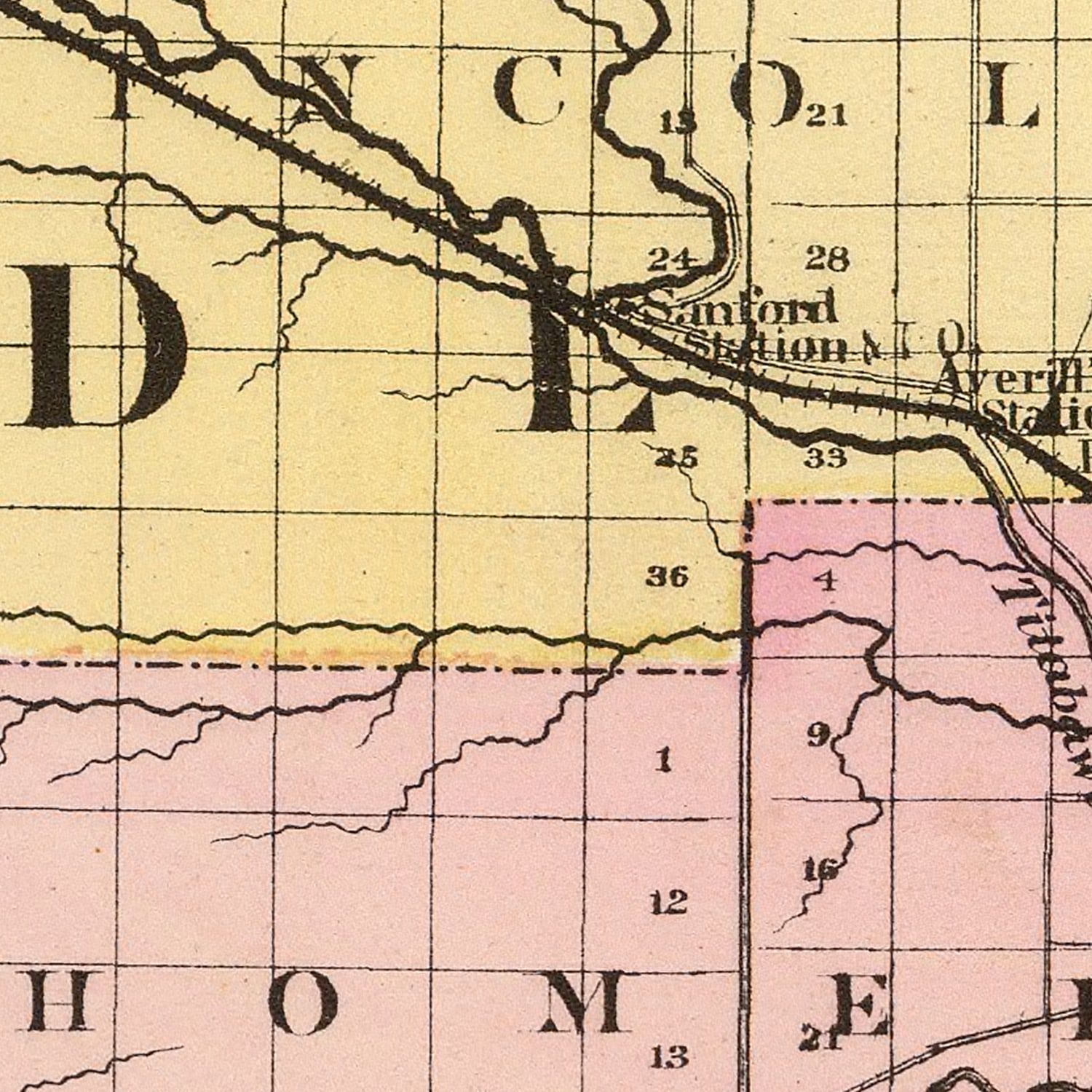 Vintage Map of Midland County, Michigan 1873