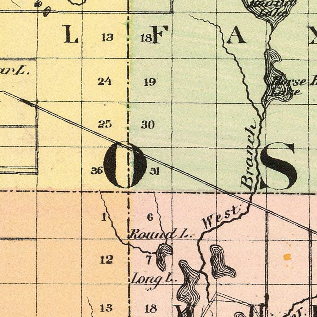Vintage Map of Mecosta County, Michigan 1873