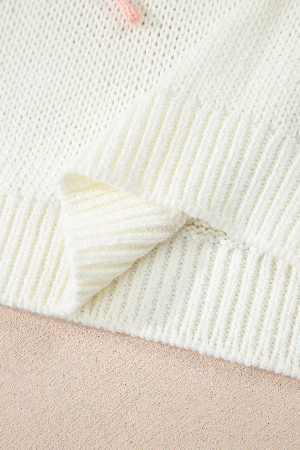 Short Sleeve Knit Contrast Bow-Knot Sweater