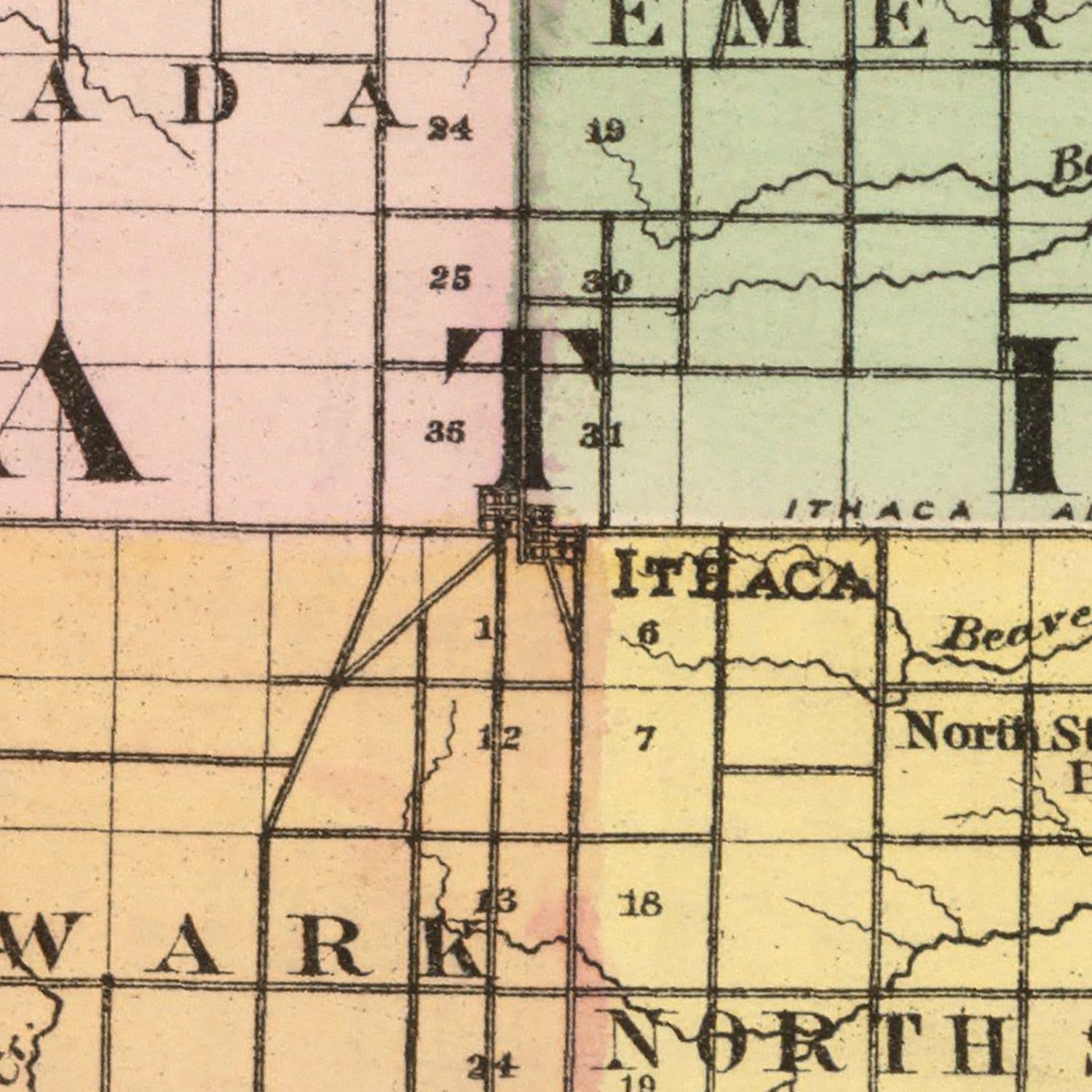 Vintage Map of Gratiot County, Michigan 1873