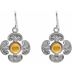 14K White Gold Maltese Cross Earring Mounting – image 2
