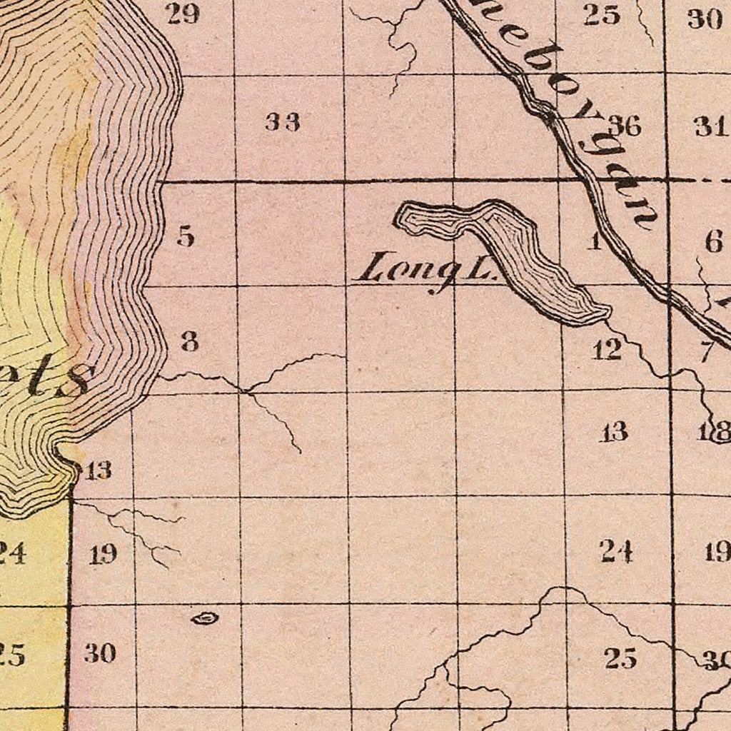 Vintage Map of Cheboygan County, Michigan 1873