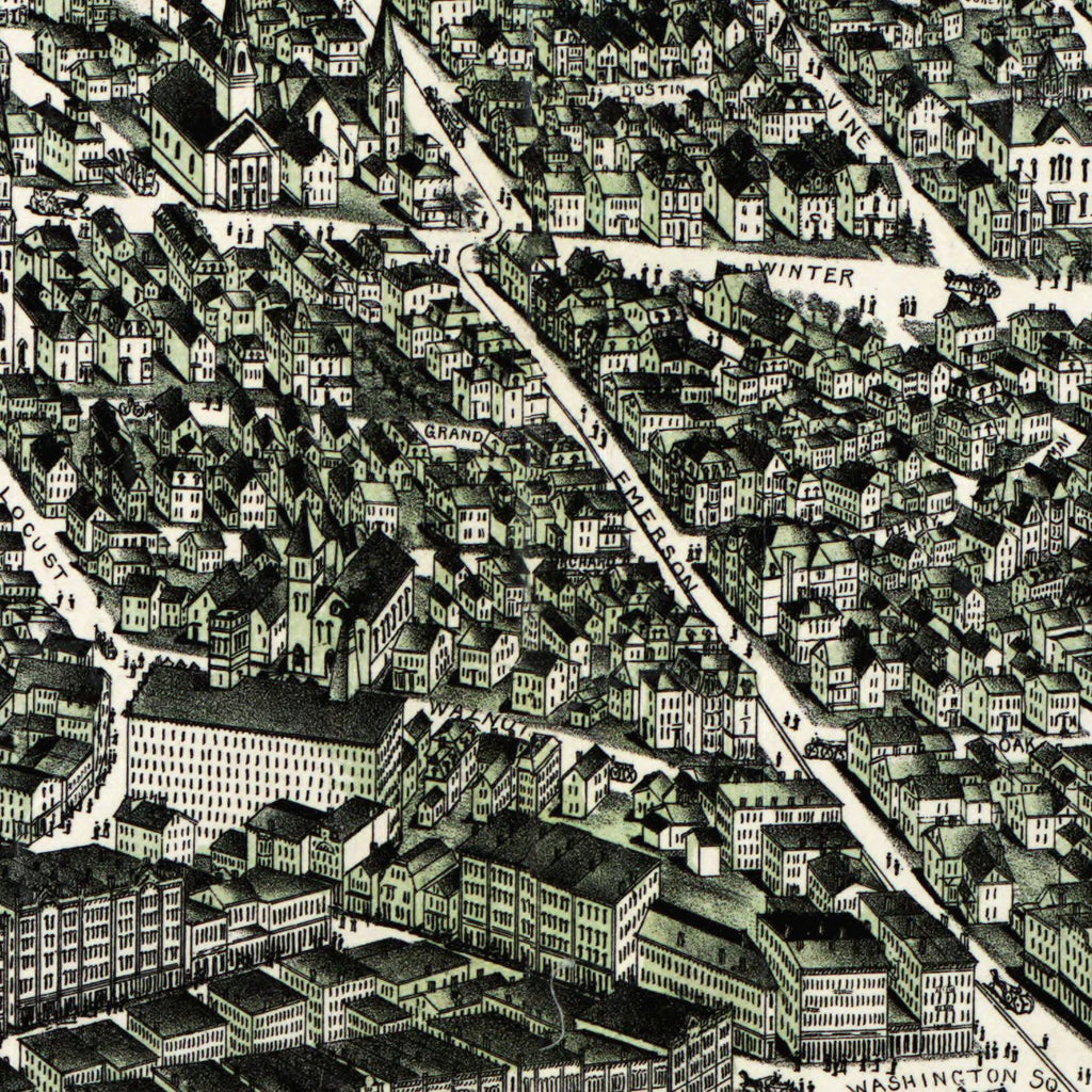Vintage Map of Haverhill, Massachusetts 1893