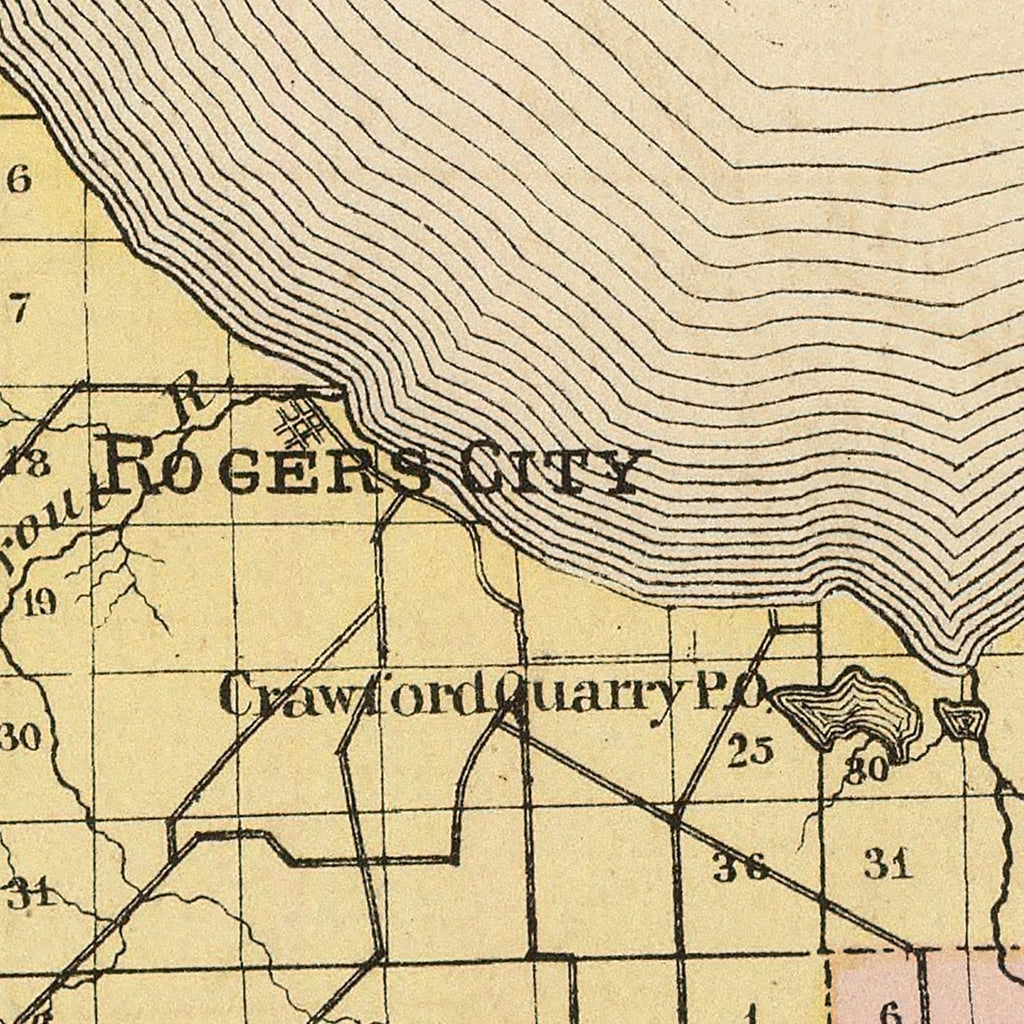 Vintage Map of Presque Isle County, Michigan 1873