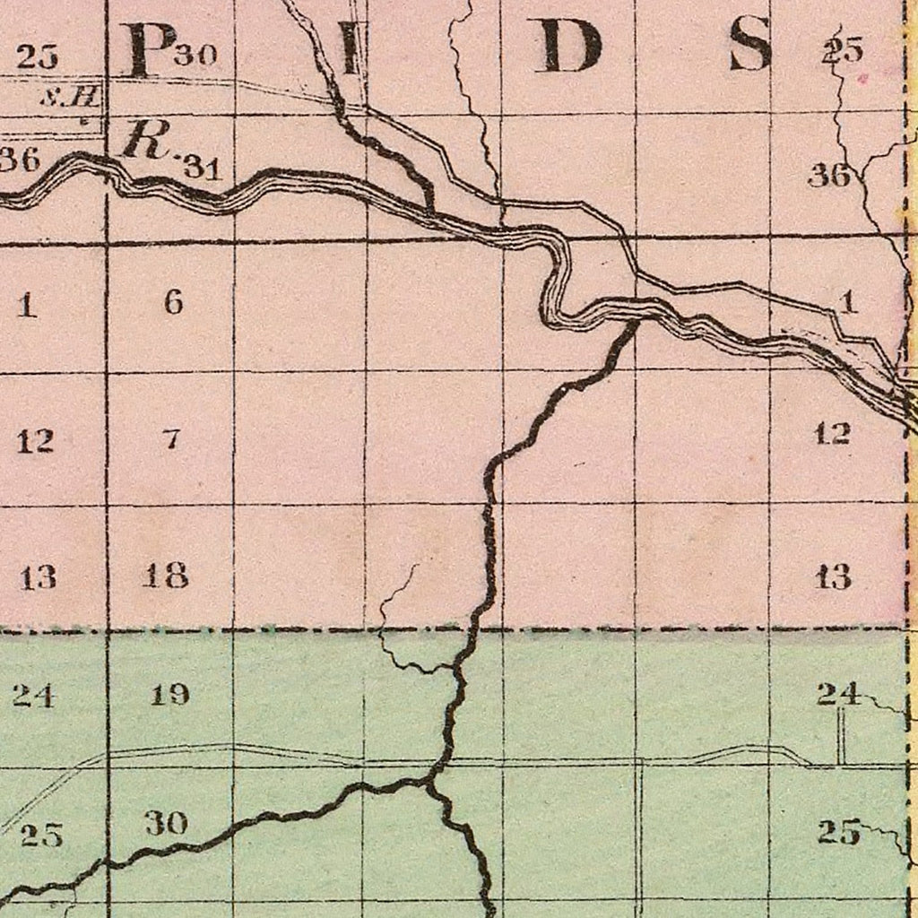 Vintage Map of Alpena County, Michigan 1873