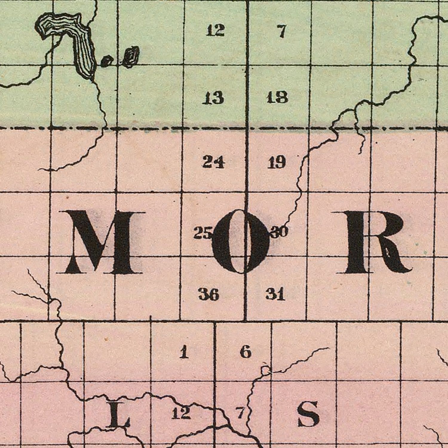 Vintage Map of Montmorency County, Michigan 1873