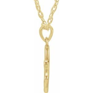14K Yellow Gold 2 mm Natural Pink Tourmaline Butterfly 18" Necklace