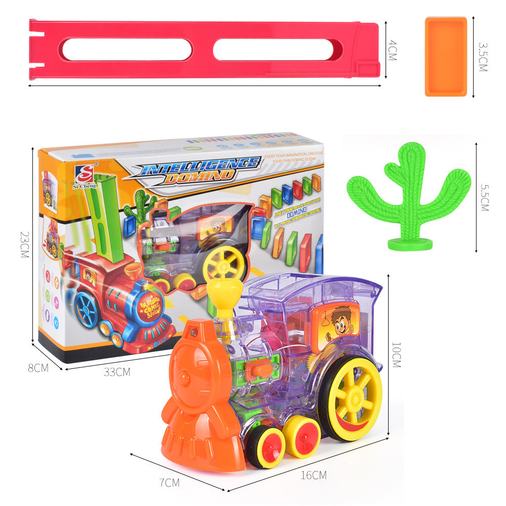 Electric Domino Train Toy – Automatic Block Laying Puzzle for Kids