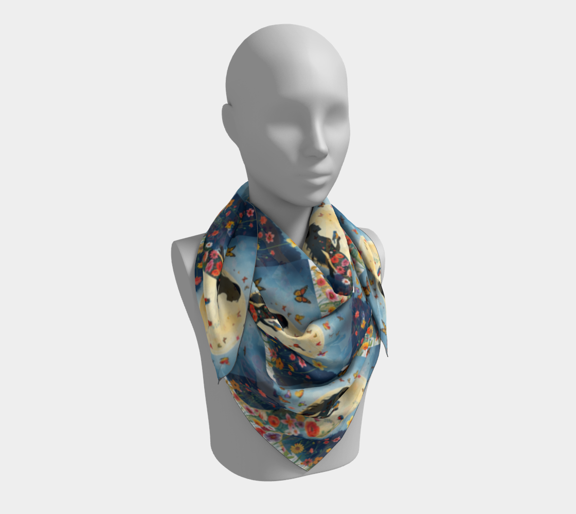 Woman in the Moonlight Square Scarf