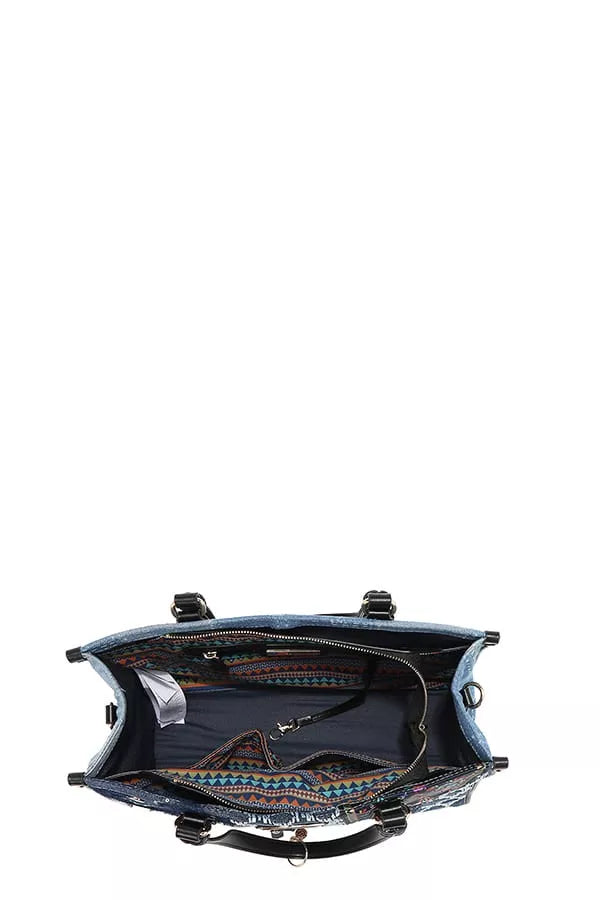 Nicole Lee USA Bosque De Amor Denim Tote Bag Carryall