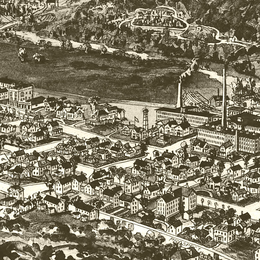 Vintage Map of Hopedale, Massachusetts 1899