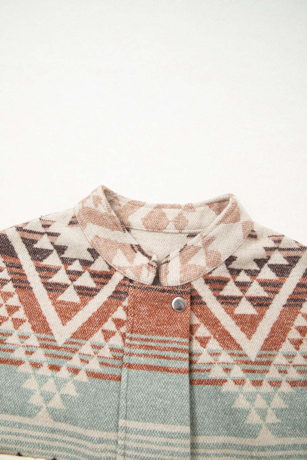 Western Aztec Patchwork Quilted Zip Up Jacket