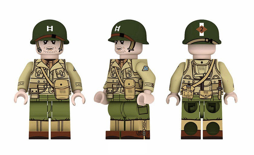WWII - U.S. Army Set - 6 Man Squad - Mil-Blox