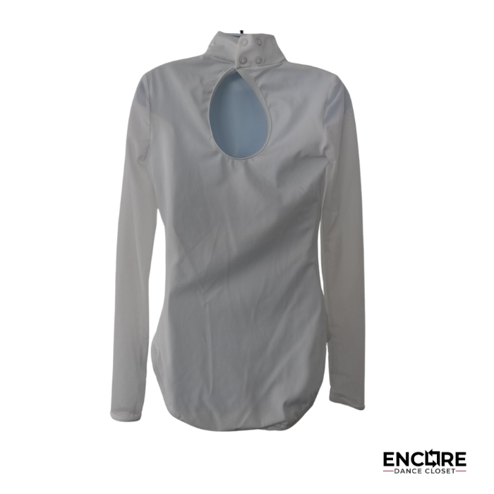 White Mock Neck Leotard