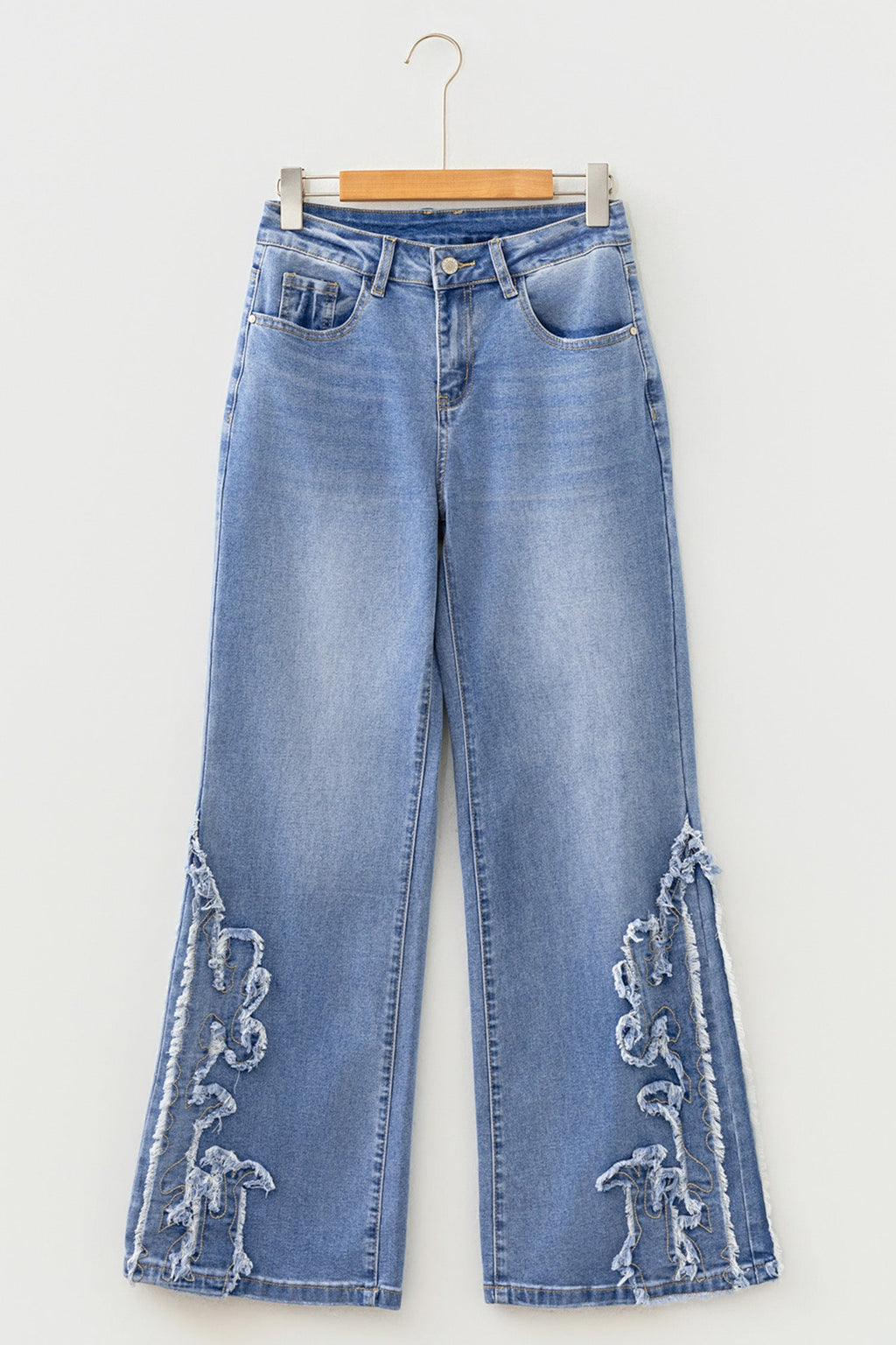 Western Embroidered Flare Leg Full Length Jeans