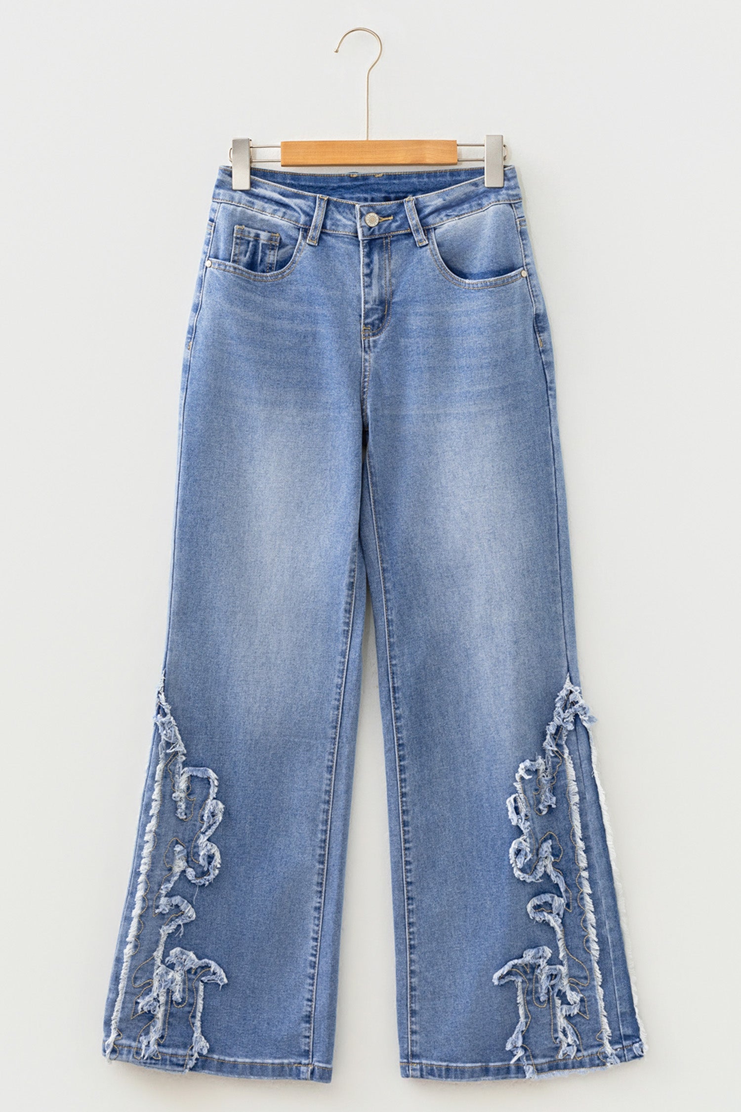 Western Embroidered Flare Leg Full Length Jeans