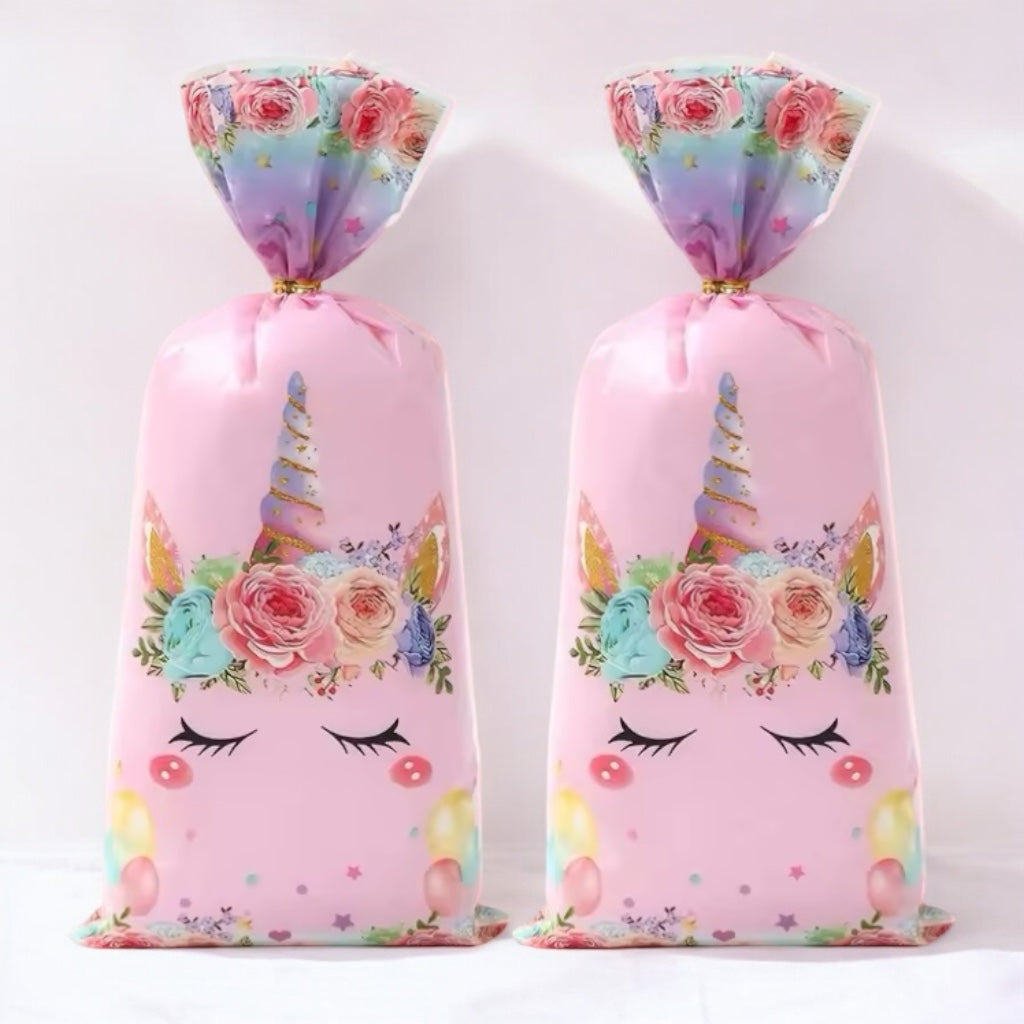 Unicorn Party Favor Bags - Kids Birthday Treat Bags 10-Pack